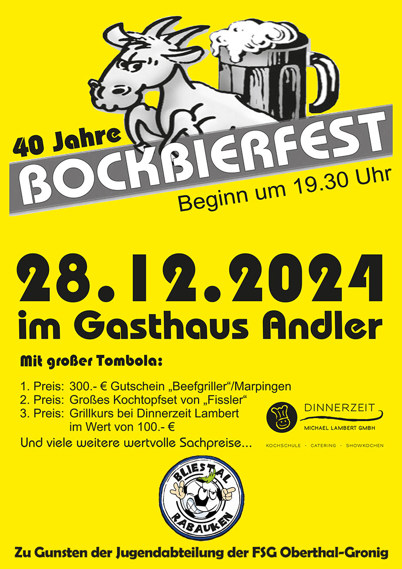 Bockbierfest beim Steffe am 28.12.2024